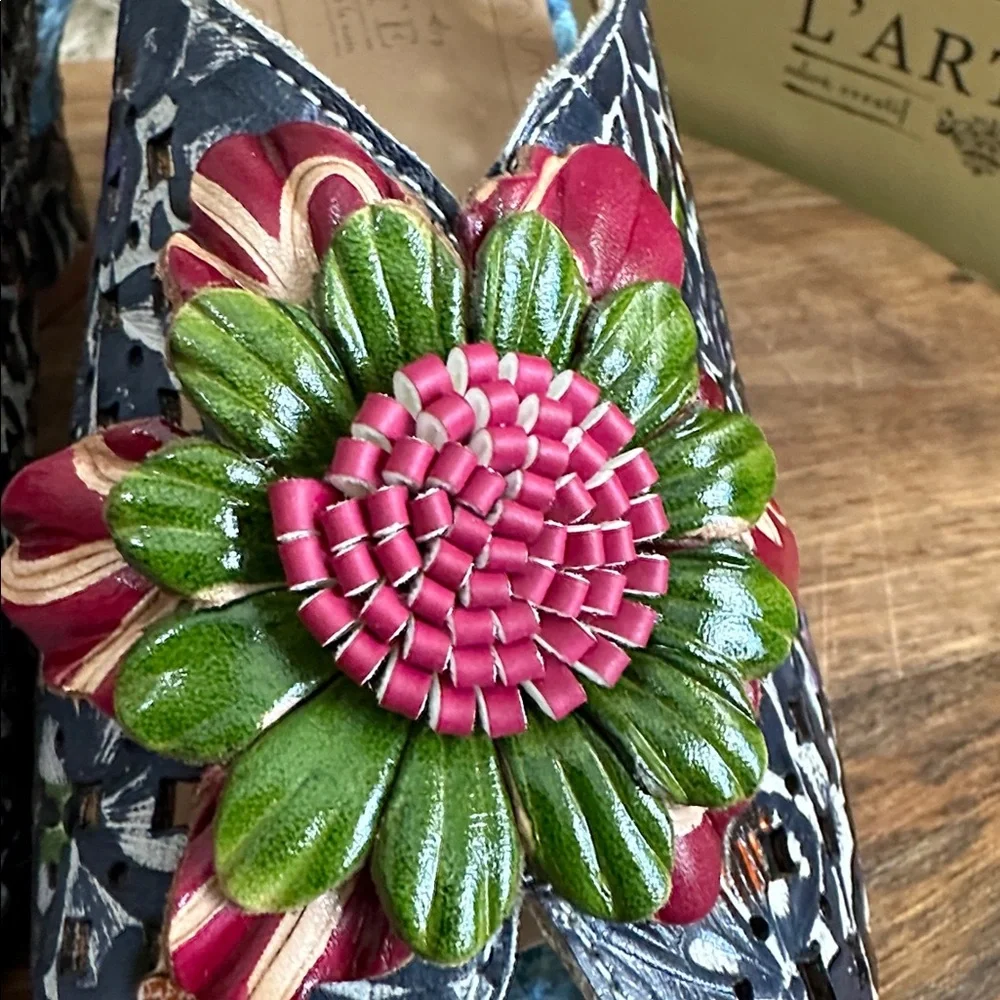 L'Artiste Women's Arautre Slingback Sandal Size 38 US 7 1/2-8 Art To Wear - Picture 13 of 17